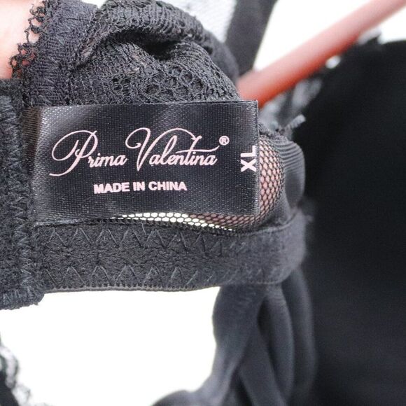 Prima Valentina | Black Lace Teddy Lingerie Bodysuit XL - Picture 7 of 8